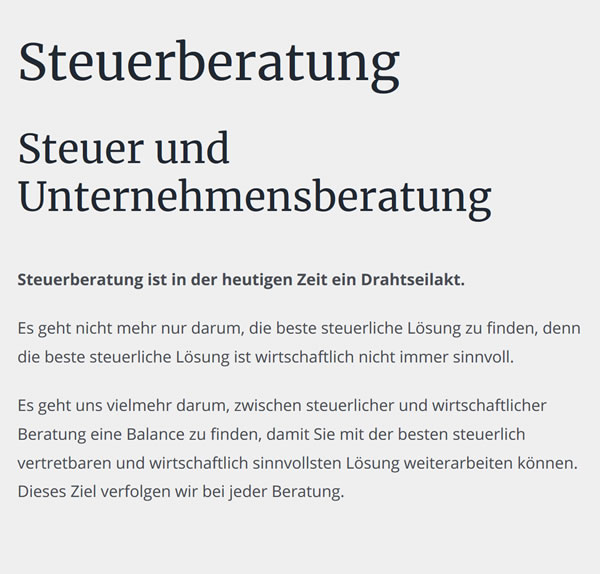 Steuer Unternehmensberatung 